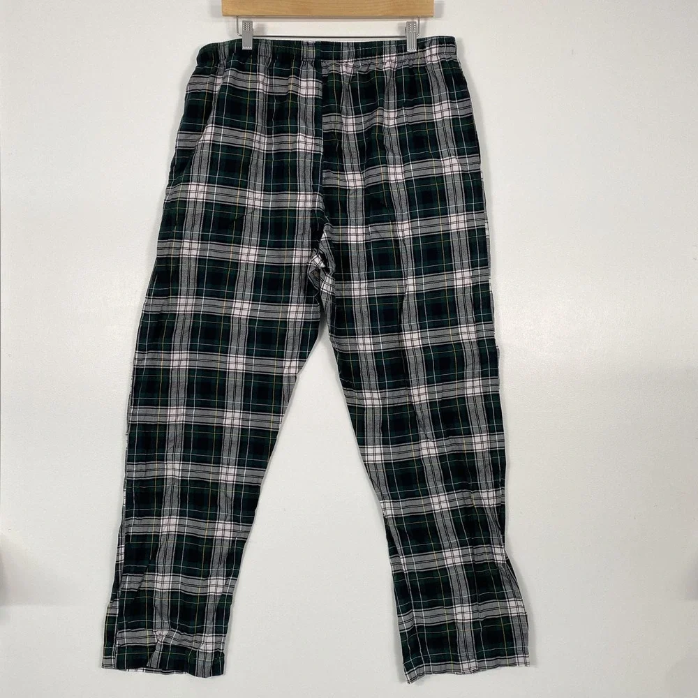 Polo Ralph Lauren Pajama Pants Mens XL Green‎ Plaid Sleepwear Drawstring Lounge